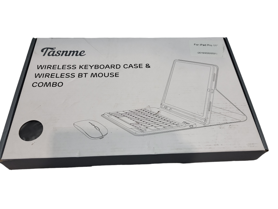 Lot 2x Tasnme Wireless Keyboard Case Mouse BT for iPad Pro 11 Q&
