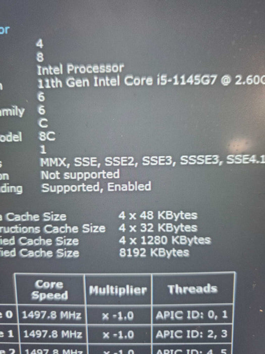 Dell Latitude 5420 Core i5-1135G7@2.40GHz 16GB RAM 256GB NVME  Lap200