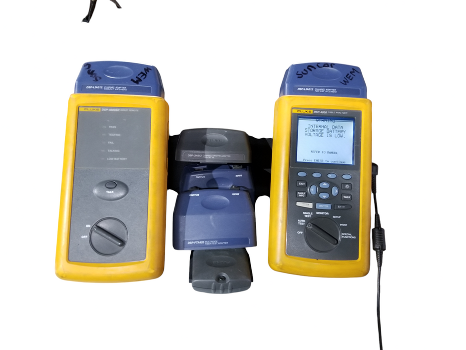 Fluke DSP-4000 Cable Analyzer & Smart Remote w/DSP-FTA420, DSP-LIA013, CAL