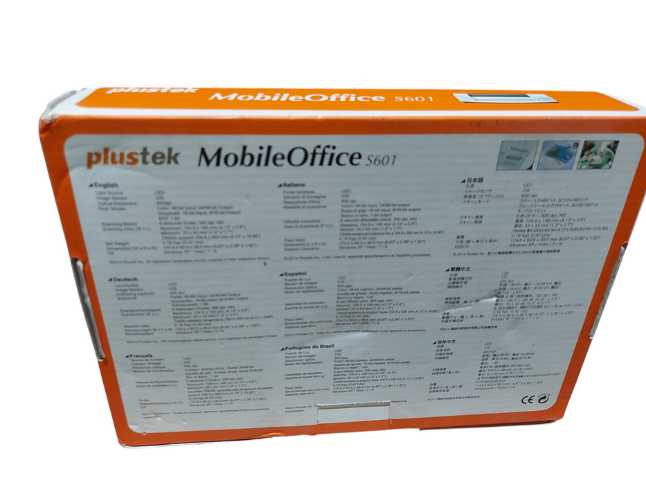 Plustek MobileOffice S601 USB powered ID and card scanner