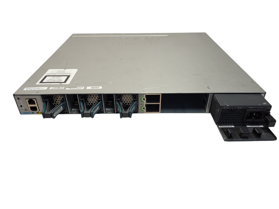 Cisco WS-C3850-48F-S GbE PoE+ Switch w/ 1x 1100W PSU, C3850-NM-4-10G Q$
