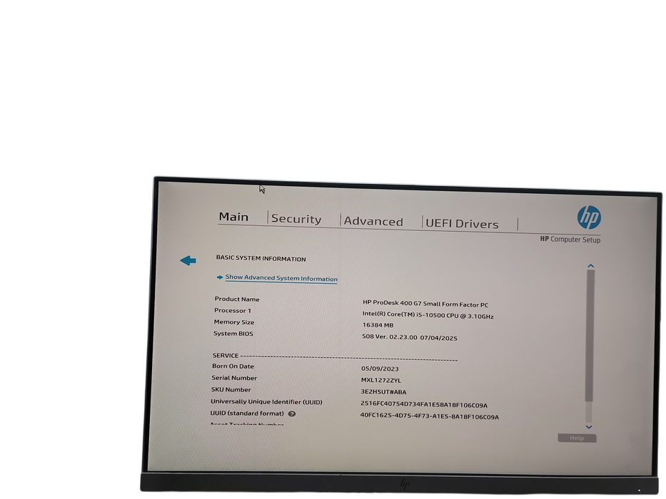 HP ProDesk 400 G7 SFF i5 - 10500 @ 3.10GHz 16GB DDR4 Ram Qθ