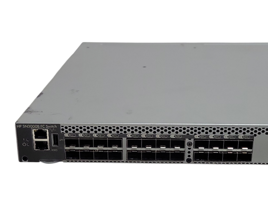 HP SN3000B 16Gb 24/24 FC Switch QW938A 24-Ports active, 2x PSU _