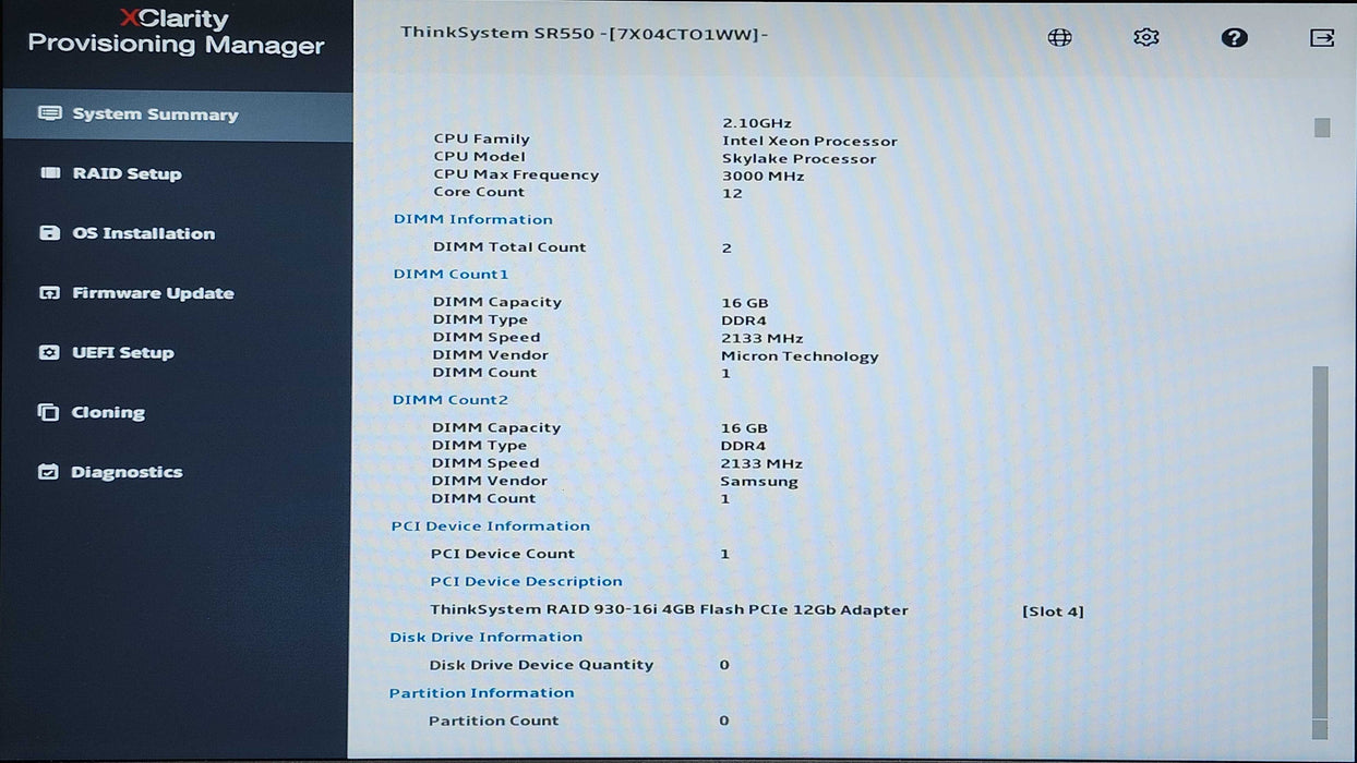 Lenovo TS SR550 2U, Xeon Silver 4116, 32GB DDR4, RAID 930-16i, 2x750W