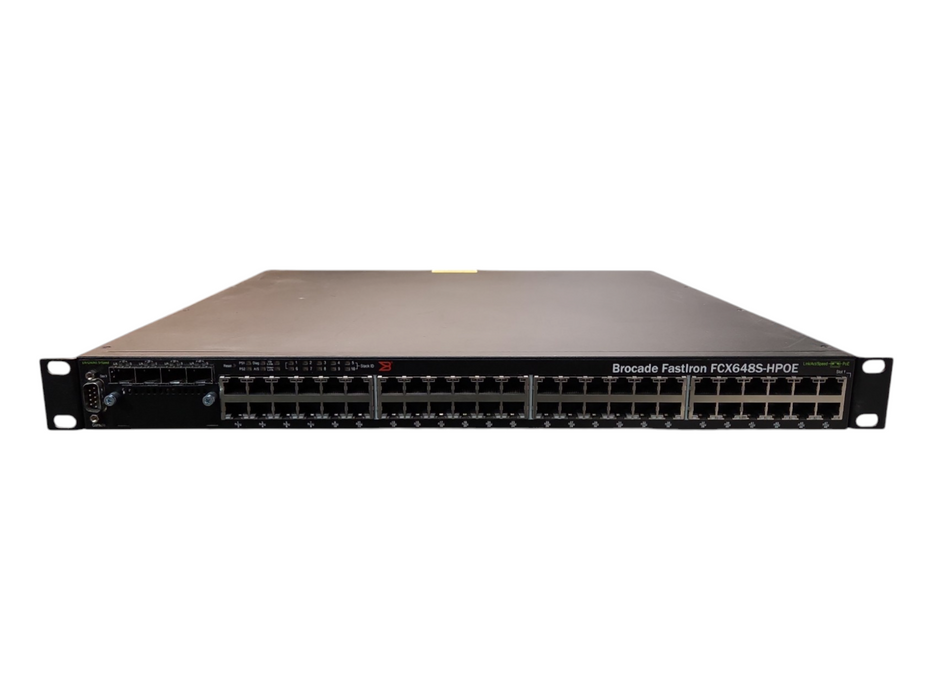 Brocade FCX648S-HPOE 48 Port Gigabit PoE Network Switch