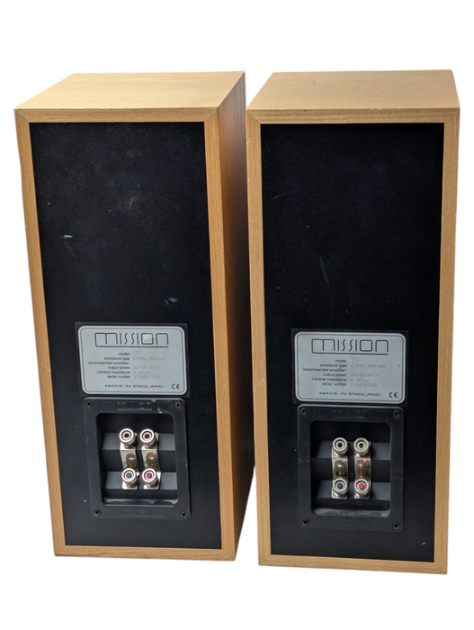 MISSION 772 2-Way Reflex 8 Ohm Hi-Fi Bookshelf Speakers Pair -