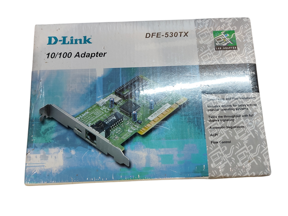 D-LINK 10/100 Adapter DFE-530TX Ethernet PCI Adapter- Factory Sealed