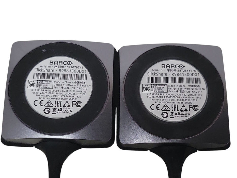 Lot of 2x BARCO ClickShare R9861500D01 USB Wireless Buttons Q_