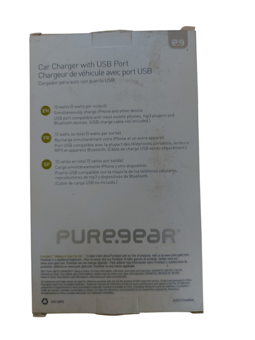 Lot 10x PureGear Car Charger USB Micro-USB