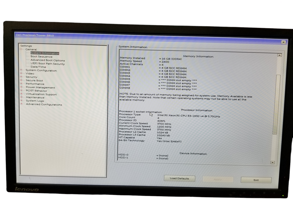 Dell Precision Tower 5810 Xeon E5-1630v4 16GB DDR4 M2000 GPU 685W PSU NoHDD
