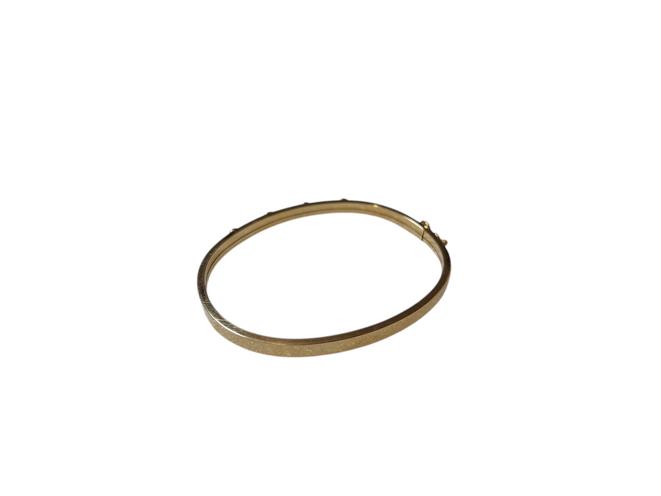 Yellow Gold Bangle Wrist Bracelette  =