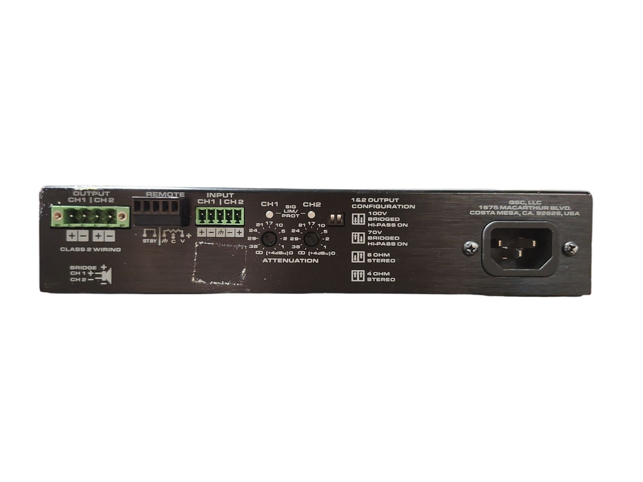 QSC SPA2-200 2-Channel Compact Power Amplifier