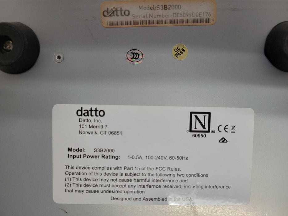 DATTO 4-BAY NAS S3B2000 Xeon D-1521 2.40GHz, 32GB DDR4, 240GB SSD _