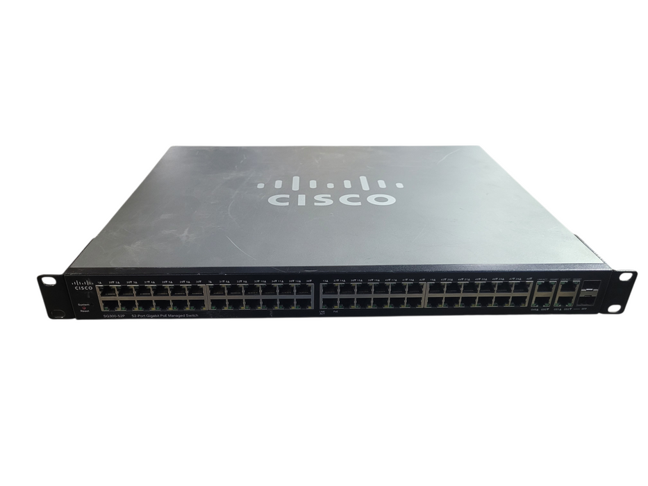 Cisco SG300-52P 52-Port Gigabit PoE Managed Switch Rackmount