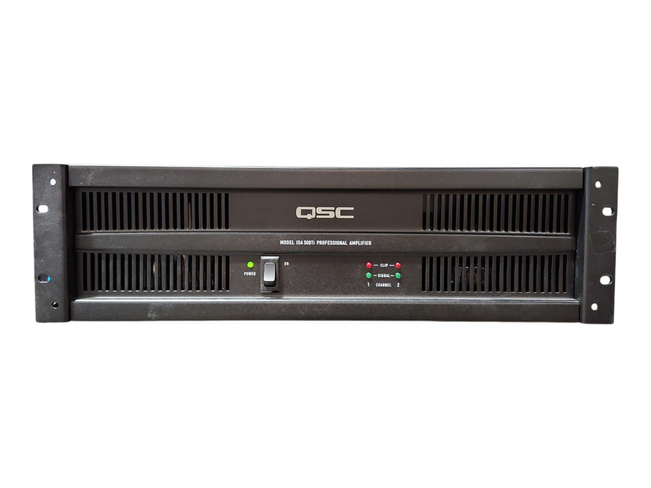 QSC ISA500Ti Power Amplifier 2 channel rack mountable, READ