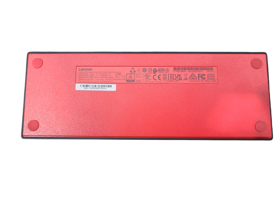 Lenovo ThinkPad Thunderbolt 3 Dock Gen 2 DK1841 03X7538 w/ Power Supply Q