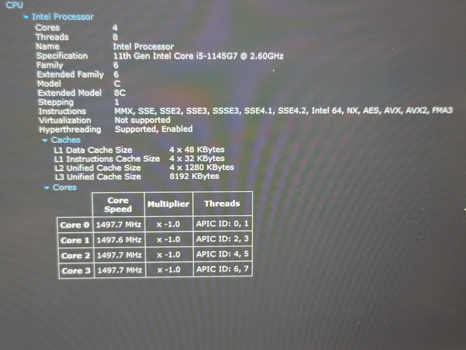 Dell Latitude 5420 i5-1145G7 16GB DDR4 256GB NVMe *READ β Lap200