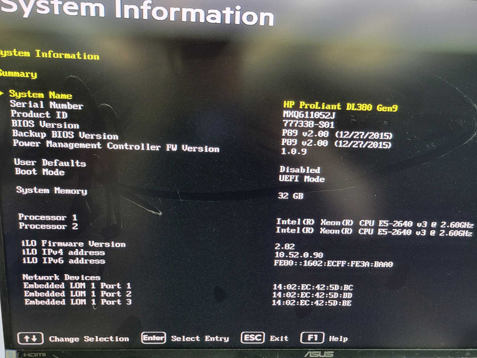 HP ProLiant DL380 Gen9 - 2x Xeon E5-2640 v3 32GB DDR4 P440ar 2x 500W PSU % %