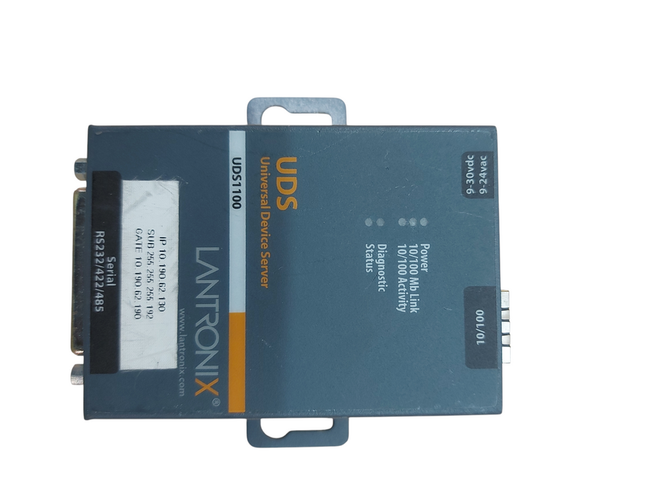 LANTRONIX UDS1100 Device Server.  Ethernet to serial RS232 / RS422/ RS485