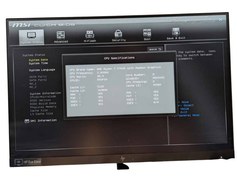 MSI PRO DP20ZA 5M AMD Ryzen 7 5700G 16GB RAM & 256GB NVMe SSD  -