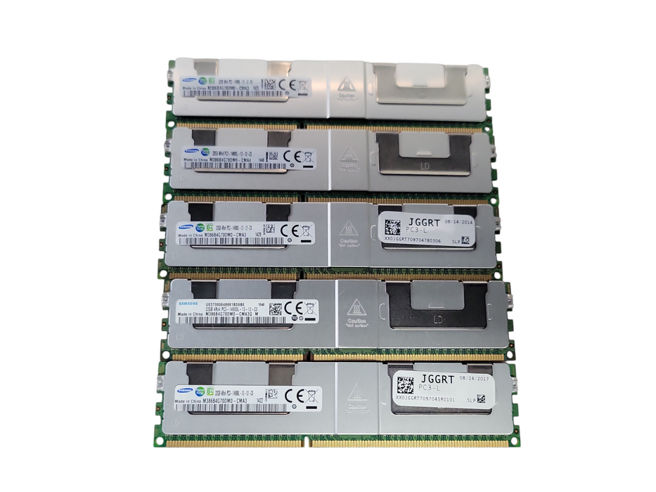 Lot of 5x Samsung 32GB 4Rx4 PC3-14900L DDR3 Server RAMs _