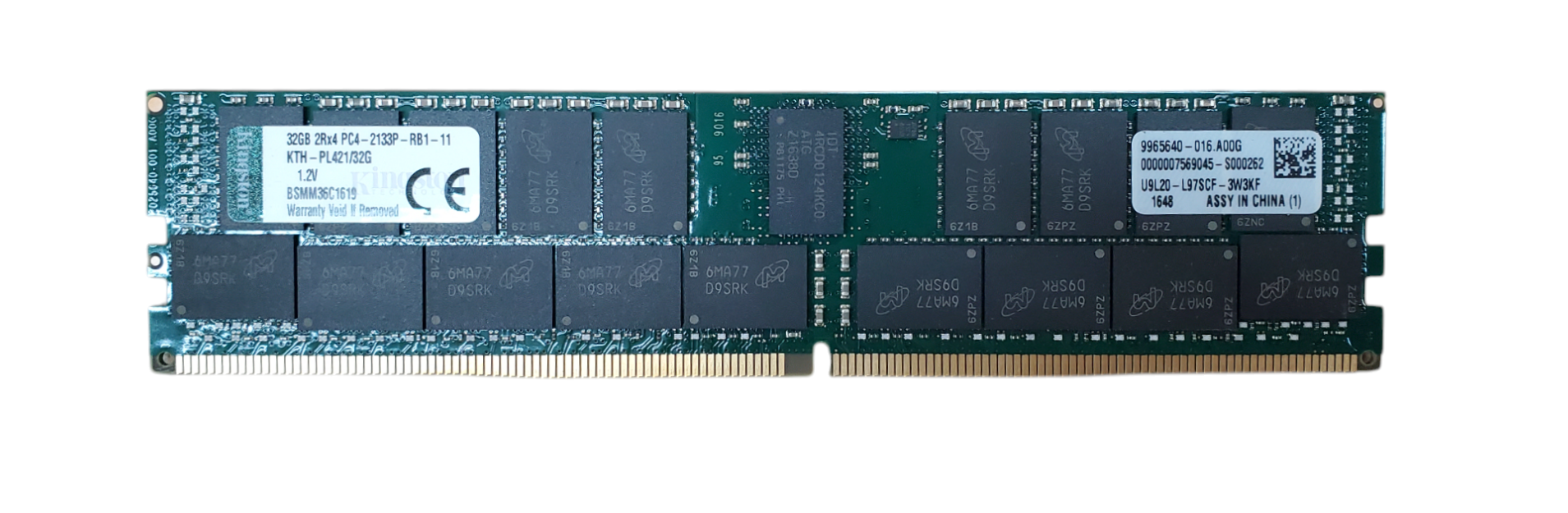 Kingston 32GB 2Rx4 PC4-2133P-RB1 DDR4 Server RAM Q