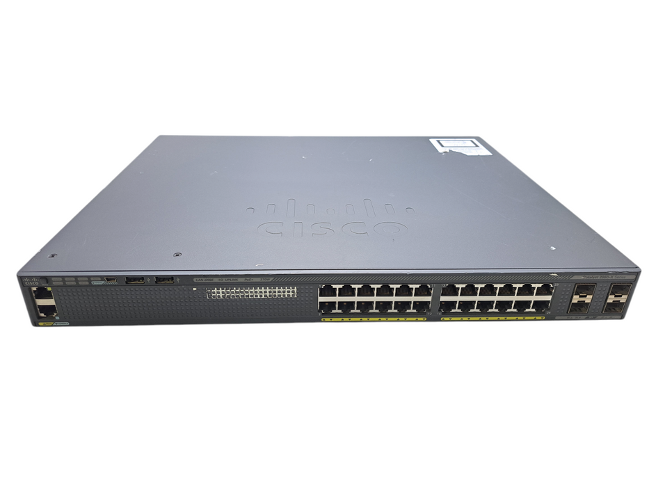 Cisco WS-C2960X-24PS-L V02 | 24-Port Gigabit PoE+ 370W Switch | 4x SFP