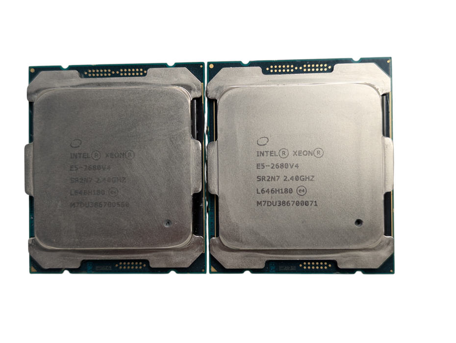 Pair of 2x Intel Xeon E5-2680 v4 @ 2.40 14 Core 28 Thread 3.30Ghz Max SR2N7 -