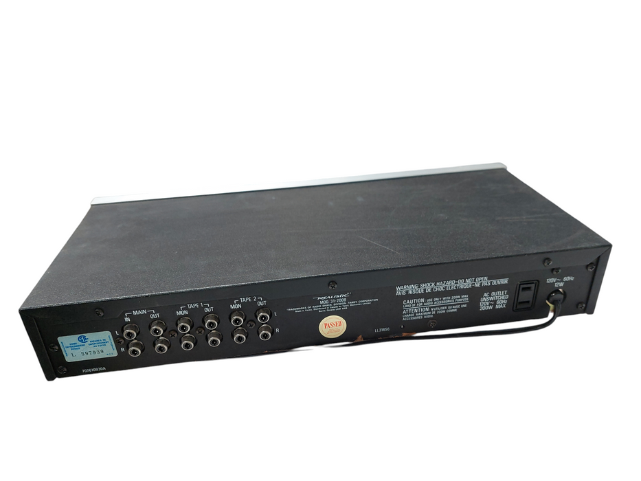 Realistic Twelve Band Stereo Frequency Equalizer Model: 31-2009  =