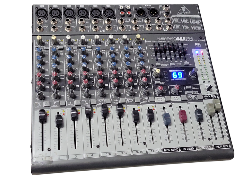 BEHRINGER XENYX 1222 FX PREMIUM 16 - INPUT 2/2 MIXER 24 BIT MULTI - FX PROC _