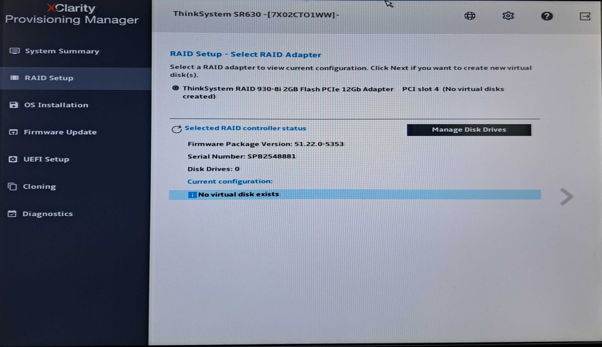 Lenovo ThinkSystem SR630 1U | Xeon Gold 6126 @2.60GHz, 64GB DDR4, 930-8i