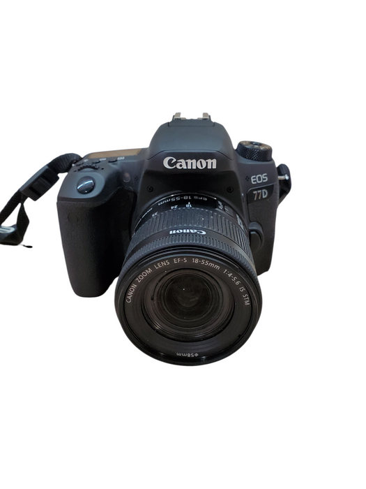 Canon EOS 77D 24.2 MP DSLR w/ EF-S 18-55MM & Battery/Case