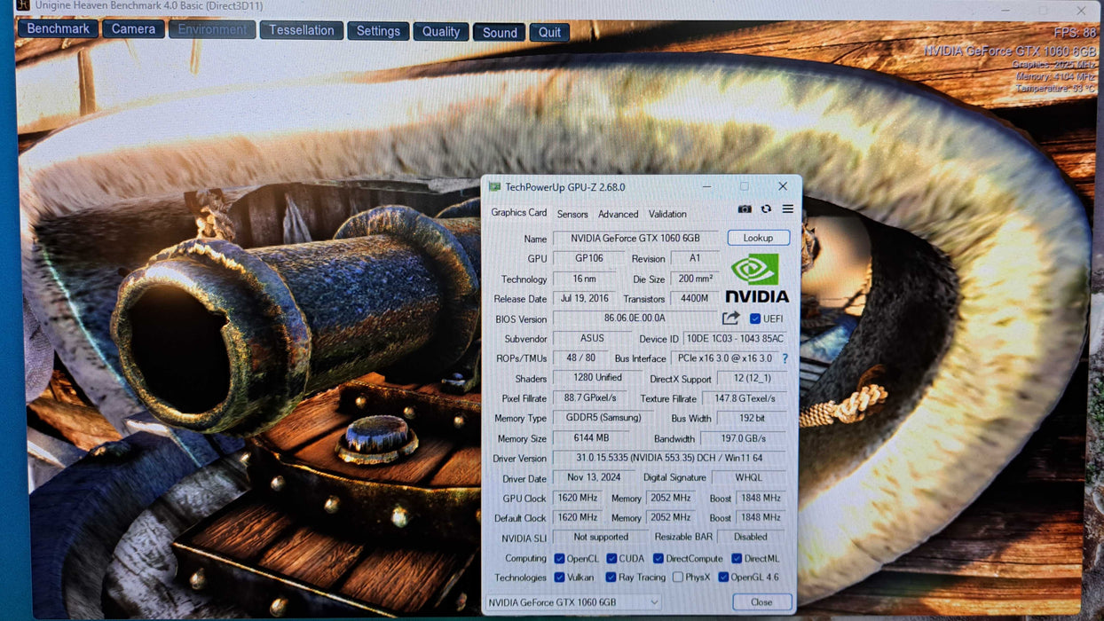 Asus ROG STRIX GTX 1060 6GB GDDR5 Graphics Card | STRIX-GTX1060-06G-Gaming )