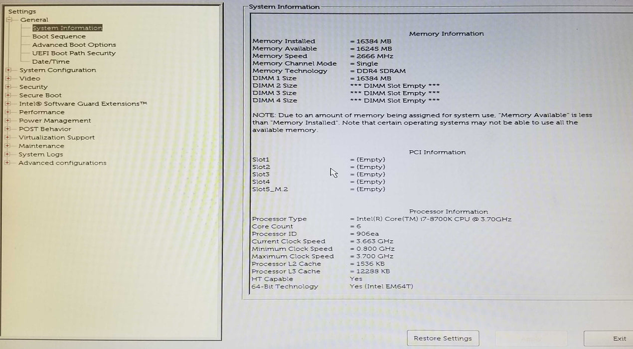 Dell Precision 3630 Tower | i7-8700K @3.70GHz | 16GB DDR4| No HDD/SSD |