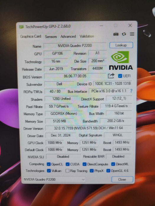 NVIDIA Quadro P2200 5GB GDDR5 Graphics Card | 4x Display Port !