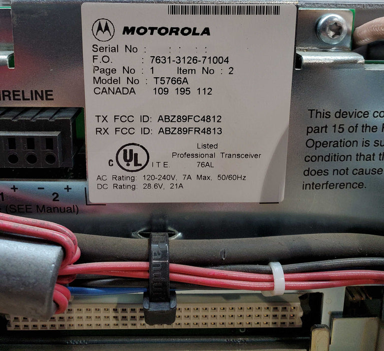 Motorola MTR2000 T5766A Repeater ASTEC AA23520 *READ*