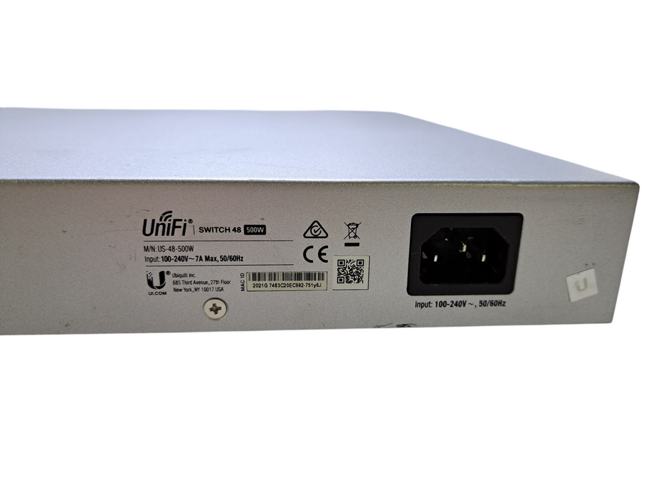 Ubiquiti UniFi US-48-500W 48-Port Gigabit PoE+ Switch with 2 SFP+ *READ*