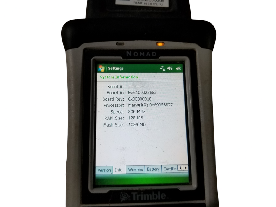 Trimble Nomad900 Rugged PDA/Data Collector w/Built-in BarcodeScanner *READ* Q
