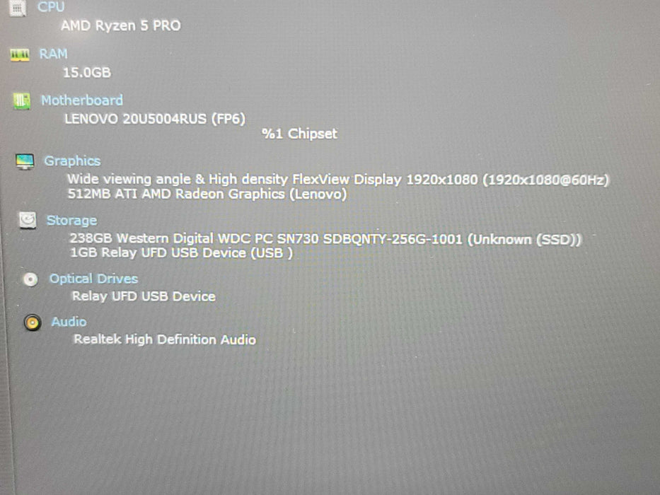 Lenovo ThinkPad L14| Ryzen 5 PRO 4650U| 16GB DDR4| 256GB SSD READ β Lap200