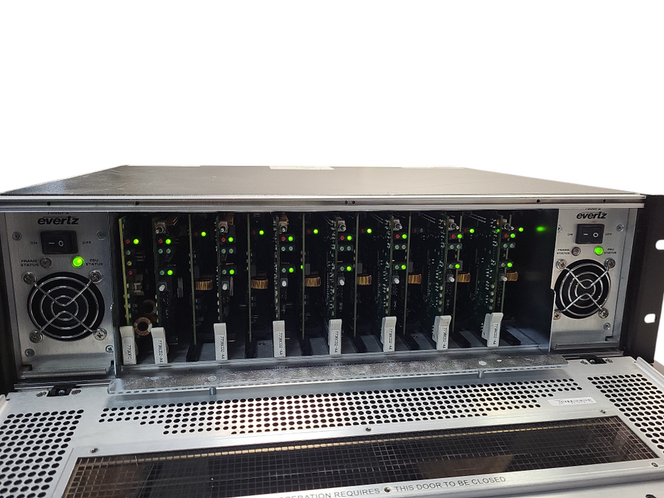 EVERTZ 7800FR MultiFrame Chassis w/ 7x 7736CEM-A4 1x7700FC READ Q$