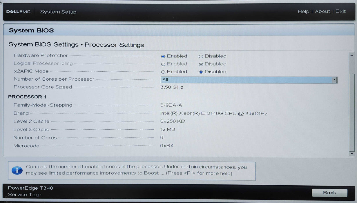 Dell PE T340 8x3.5", Xeon E-2146G 3.50GHz, 16GB DDR4, No HDD&RAID, 350W