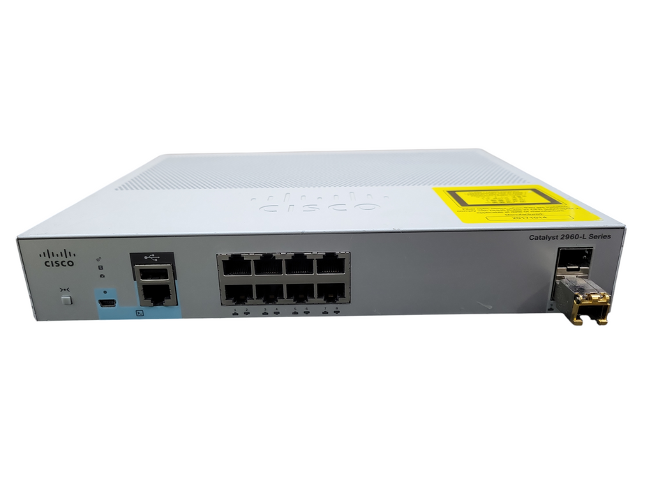 CISCO WS-C2960L-8TS-LL v02 8 Port GigE 10/100/1000 Managed Switch !