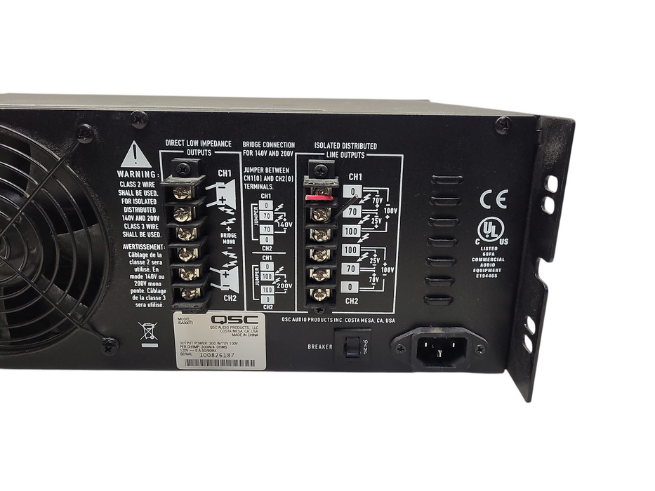 QSC ISA 300TI Professional Power Amplifier  $