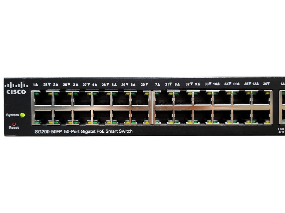 Cisco SG200-50FP v04, 50-Port Gigabit PoE Smart Switch
