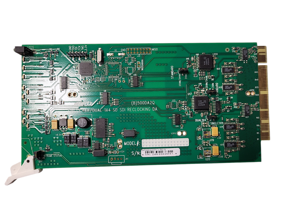 Evertz 500FR Exponent High Density Distribution Frame w/ 9x 500DA2Q, 1x 500FC  $