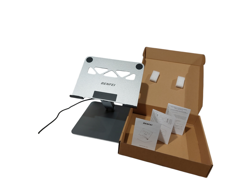 Benfei 8 in 1 Dock Grey Stand Multi-Functional Laptop Dock Stand  =