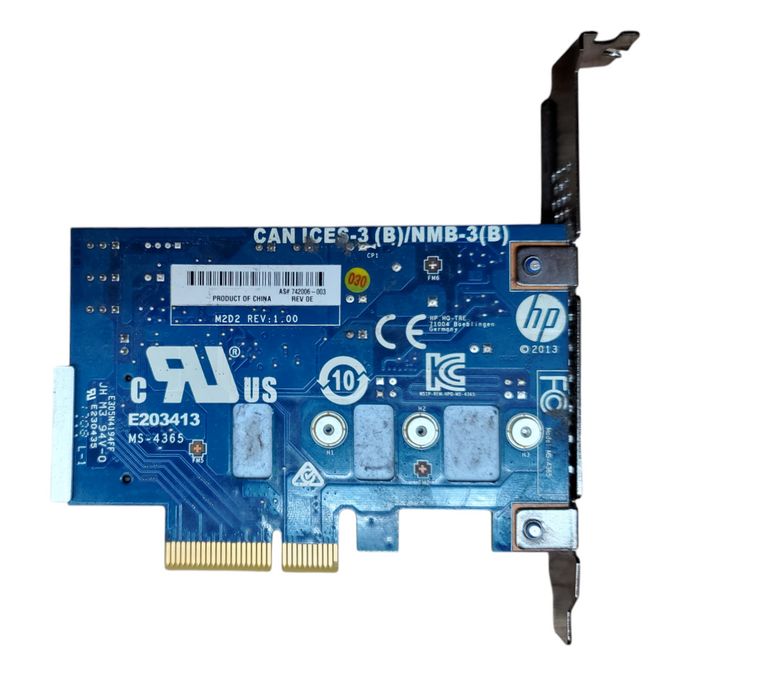 HP 742006-003 G2 M.2 SSD PCIe Adapter - No SSD/Cable