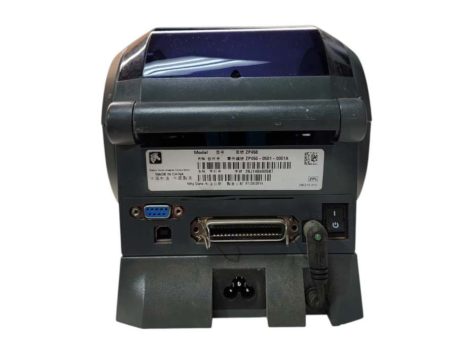 Zebra ZP 450 Thermal Label Printer w/ Power Base, ZP450-0501-0001A