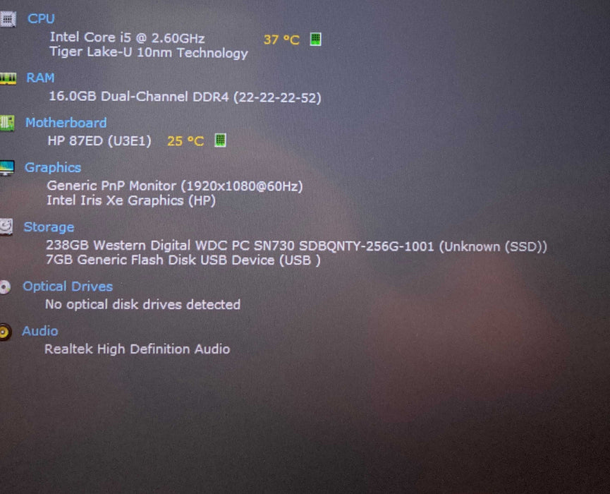 HP ProBook 640 G8 Core i5-1145G7@2.60GHz 16GB RAM 256GB SSD  Lap200