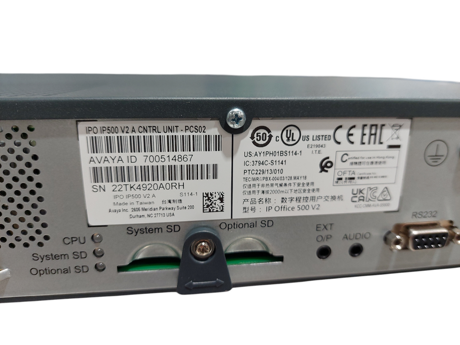 AVAYA IP Office 500 Control Unit V2 A -PCS02  =